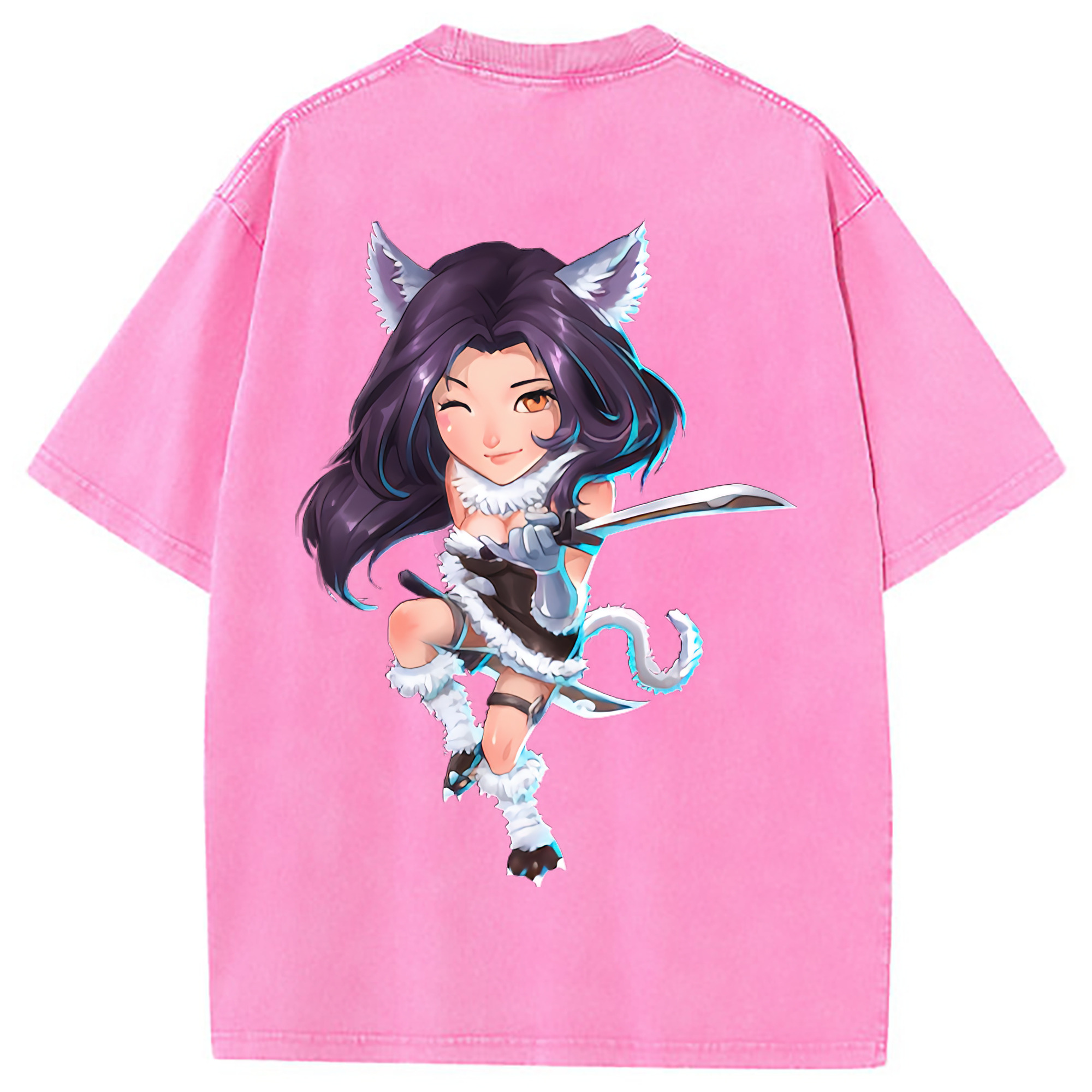 （画像用） リーグ・オブ・レジェンド League of Legends LOL 綿100% ヴィンテージ風 半袖Tシャツ（背面プリント）